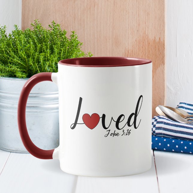 Loved John 3:16 Two-Toned Christian Mug (Loved John 3:16 Two-Toned Christian Mug)
