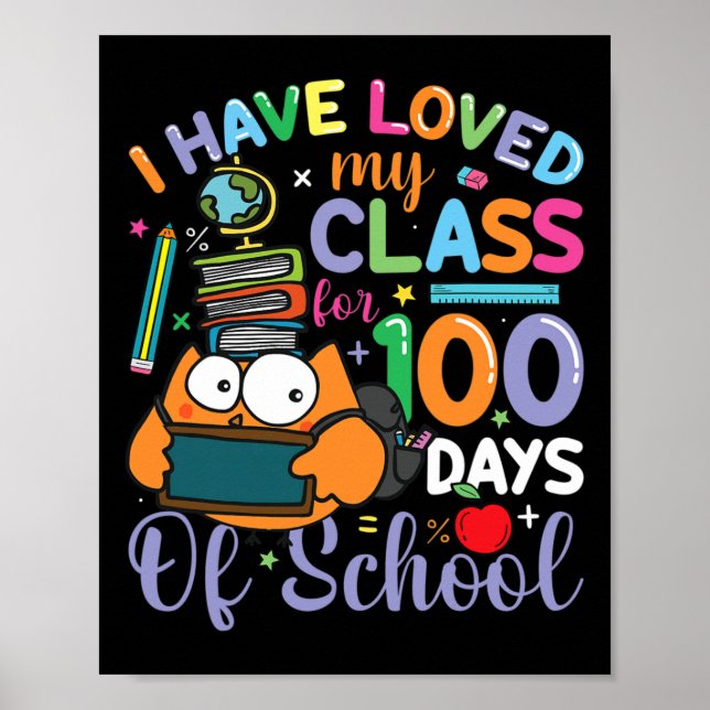 Loved My Cl For 100 Days Of School 100th Day Teach Poster (Front)