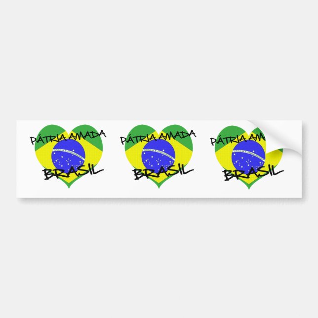 Loved native land Brazil Bumper Sticker (Front)