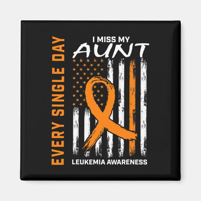 Loved One In Memory Of Aunt Leukaemia Awareness Am Magnet (Front)