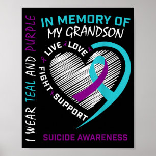 Loved One In Memory Of Grandson Suicide Awareness Poster