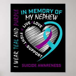 Loved One In Memory Of Nephew Suicide Awareness Pr Poster