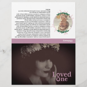 Loved One Memorial Service Program Flyer