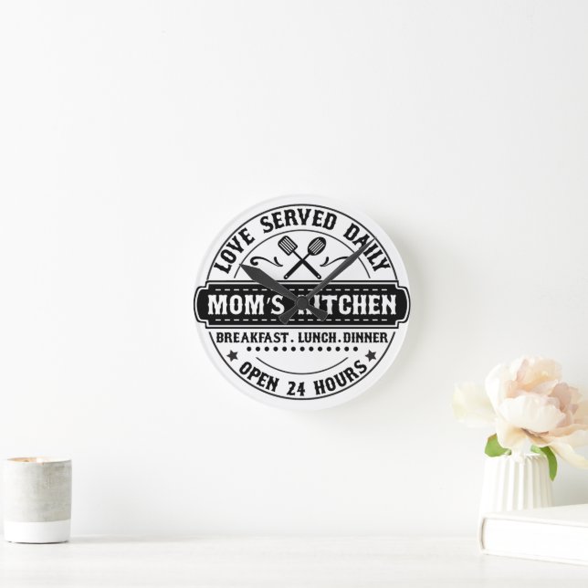 Loved Served Daily - Mom's Kitchen Clock (Home)