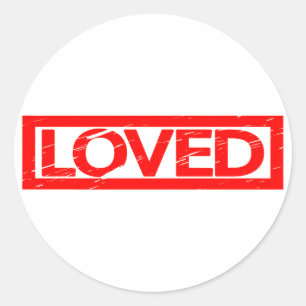 Loved Stamp Classic Round Sticker