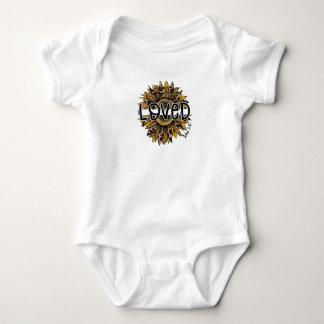 Loved Sunflower Baby Bodysuit