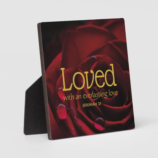 LOVED Valentine's Day Christian God's Love Plaque (Front)