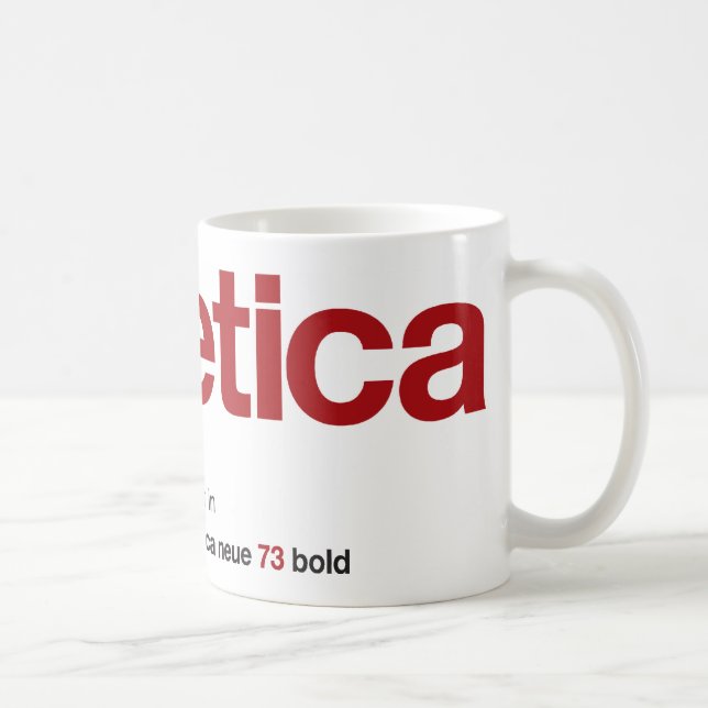 LoveHelvetica Maroon Mug (Right)