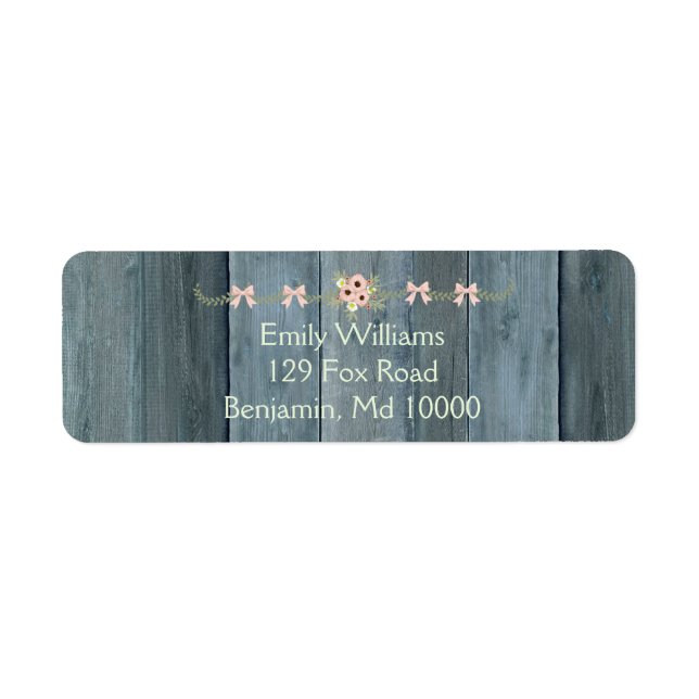 Lovel Blue Rustic wood design (Front)