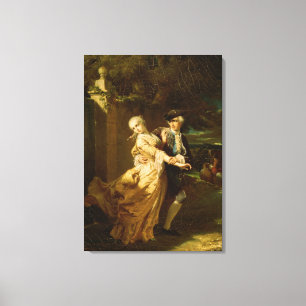 Lovelace Abducting Clarissa Harlowe, 1867 Canvas Print