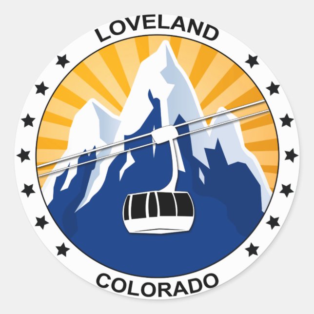 Loveland Colorado Classic Round Sticker (Front)