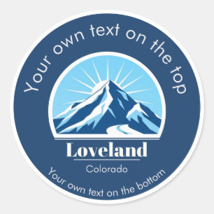 Loveland Colorado USA ski resort   Classic Round Sticker