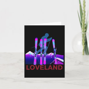 Loveland Skiing And Snowboarding Retro 90s Lovelan Card