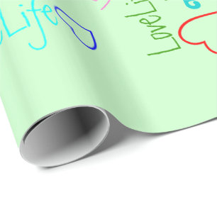 LoveLife multi color Glossy Wrapping Paper