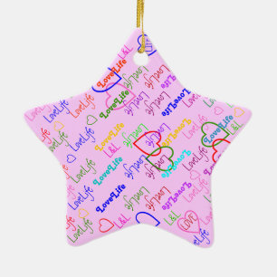 LoveLife multi color Star Christmas Ornament