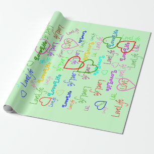 LoveLife multi color Wrapping Paper