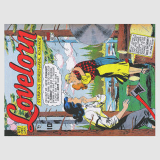 Lovelorn Betrayal Romance Vintage Comics Tissue Paper