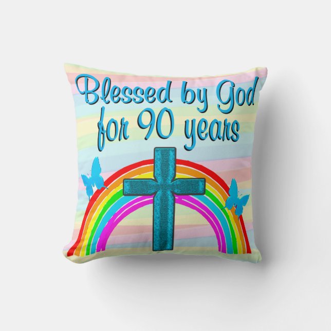 LOVELY 90TH BIRTHDAY BLESSINGS PILLOW (Front)