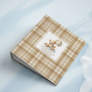 Lovely 9th Birthday Teddy Bear Ivory Ring Binder