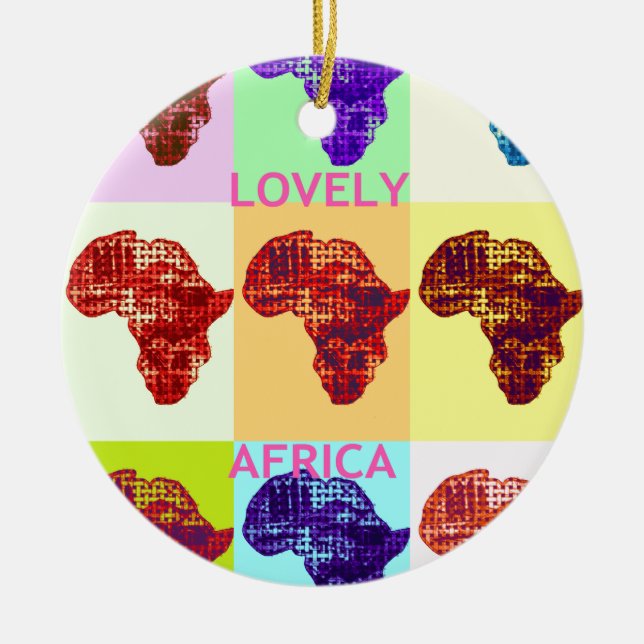 LOVELY AFRICA CERAMIC ORNAMENT (Front)