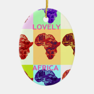 LOVELY AFRICA CERAMIC ORNAMENT