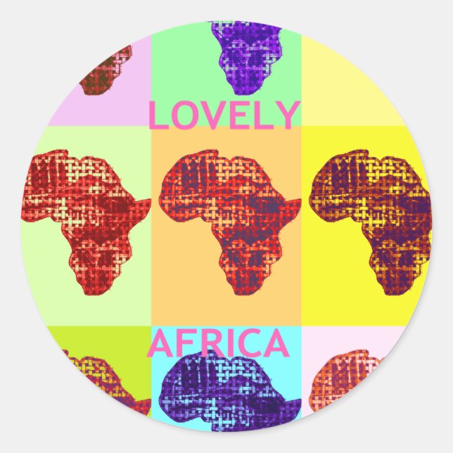 LOVELY AFRICA CLASSIC ROUND STICKER (Front)
