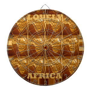 Lovely Africa Map Vector Pattern Art Design Print Dartboard