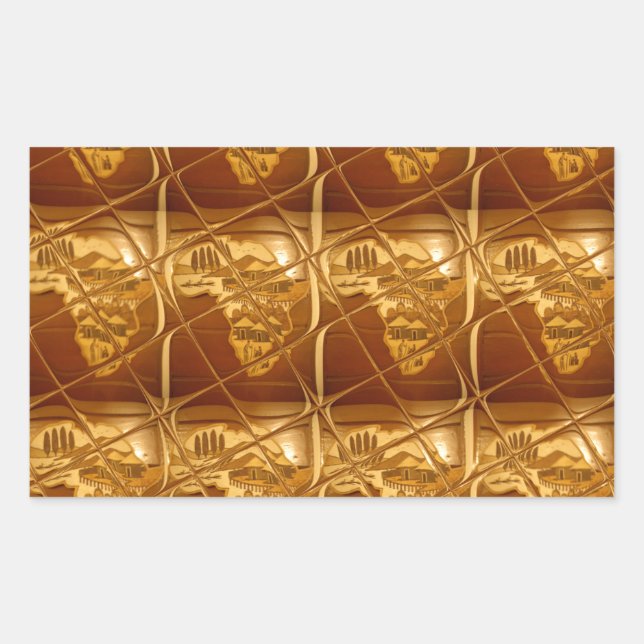 Lovely Africa Map Vector Pattern Art Design Print Sticker (Front)