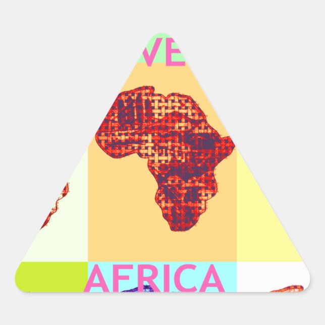 LOVELY AFRICA TRIANGLE STICKER (Front)