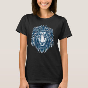 Lovely African Lion Warrior Hand Drawn Portrait Pr T-Shirt