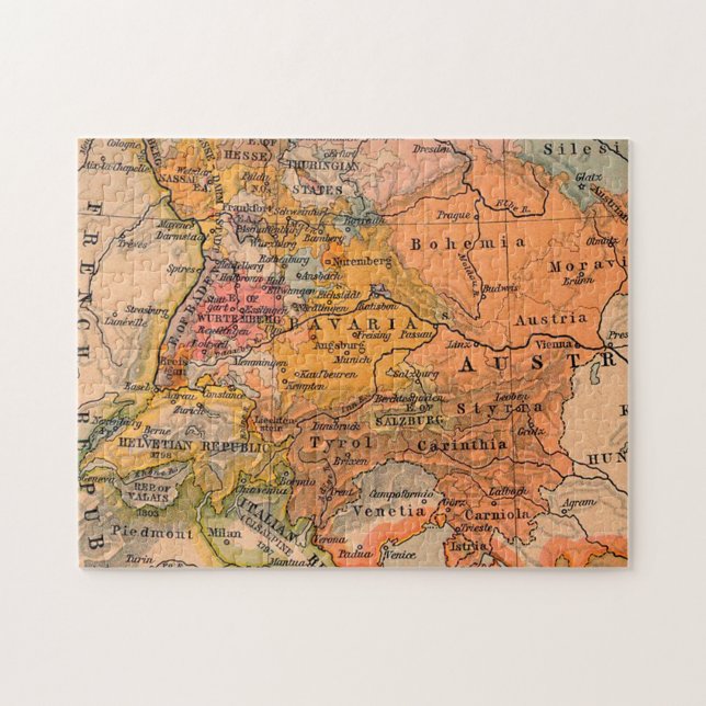 Lovely and Antique map of Europe Jigsaw Puzzle (Horizontal)