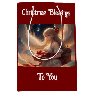 Lovely Angel With Presents Gift Bag