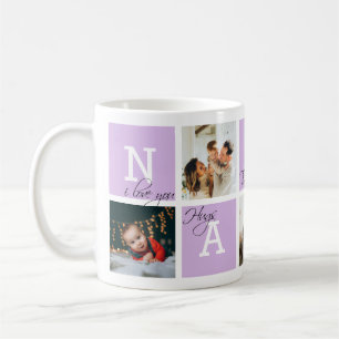 Lovely Appreciation Nanny 5 Photo Light Purple Coffee Mug