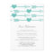 Lovely Arrows Wedding Insert Card / Teal & Grey