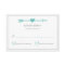 Lovely Arrows Wedding RSVP Card / Teal & Grey
