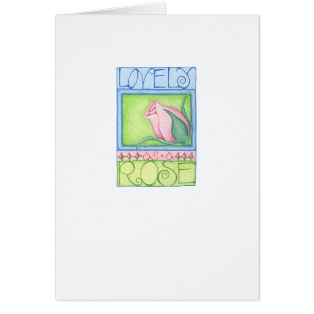 Lovely as a Rose Card (Front)