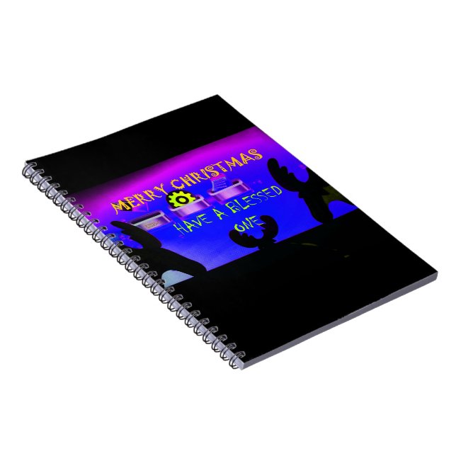 Lovely Aurora Have a Blessed one Merry Christmas Notebook (Right Side)