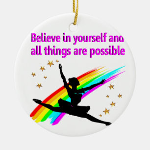 LOVELY BALLERINA CERAMIC ORNAMENT