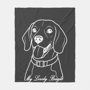 Lovely Beagle Fleece Blanket