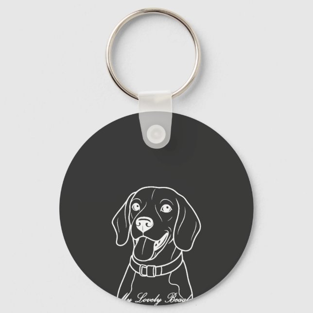 Lovely Beagle Keychain (Front)