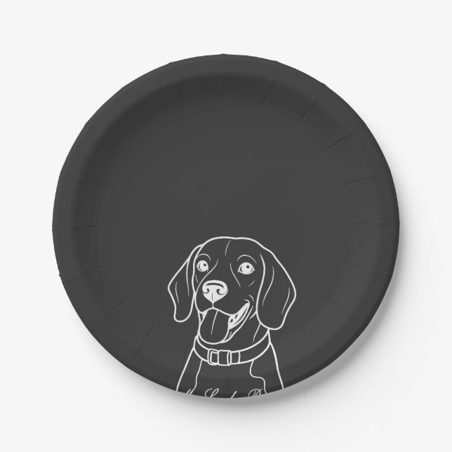 Lovely Beagle Paper Plate (Front)