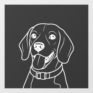 Lovely Beagle Window Cling