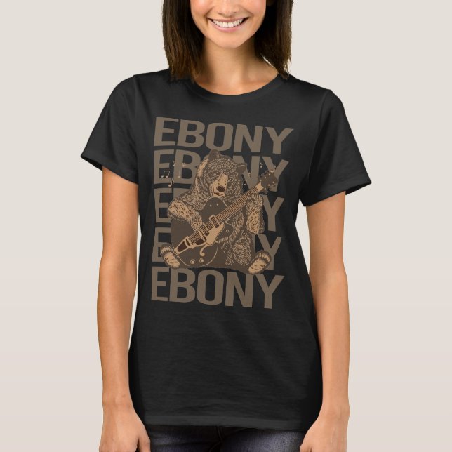 Lovely Bear - Ebony Name T-Shirt (Front)