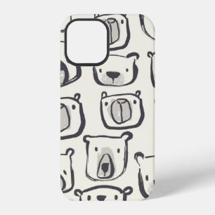 Lovely bear face hand drawn doodles illustration p iPhone 12 case