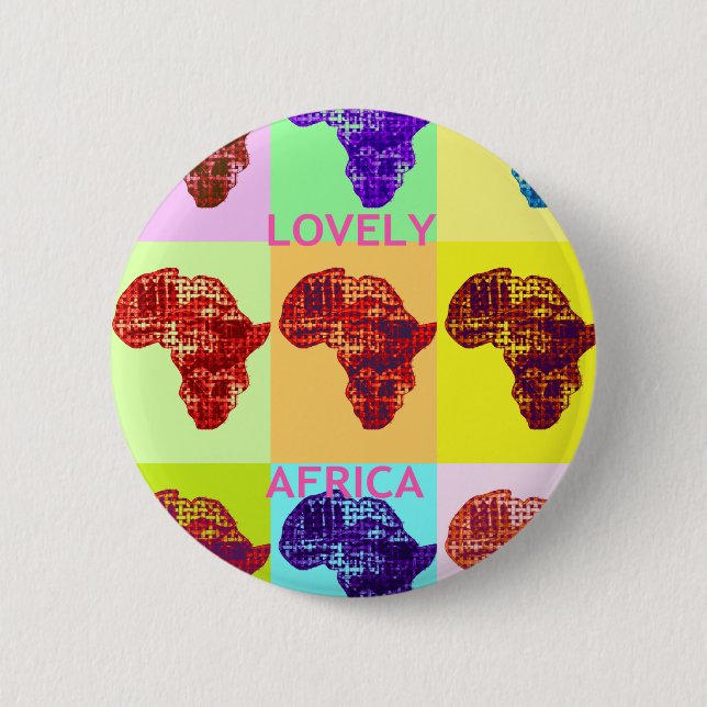 LOVELY beautiful amazing nine African map African 2 Inch Round Button (Front)