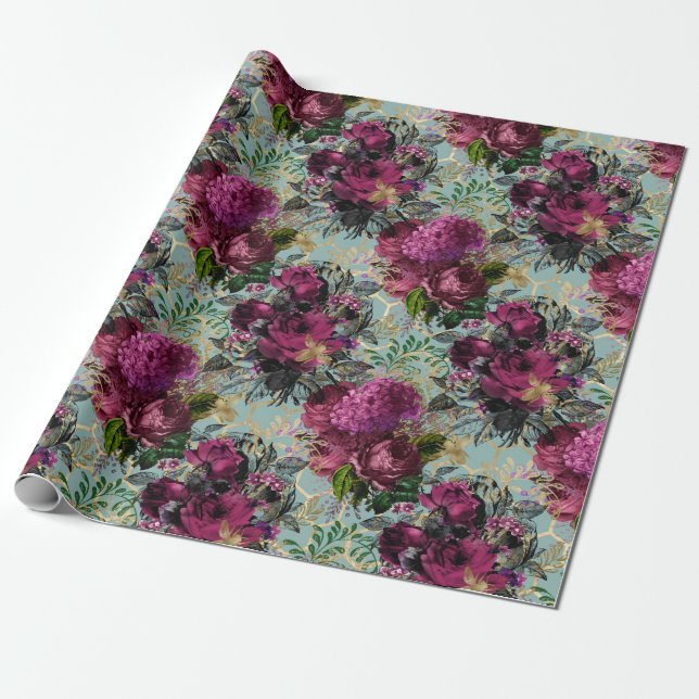 Lovely Bee Series Design 5 Wrapping Paper (Unrolled)