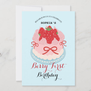 Lovely Berry Birthday Party  Invitation