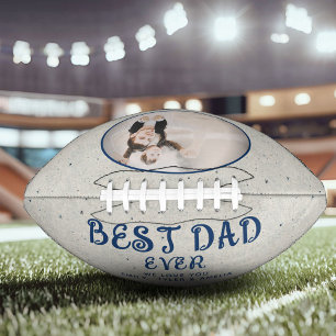 Lovely Best Dad Modern Script Custom Photo  Football
