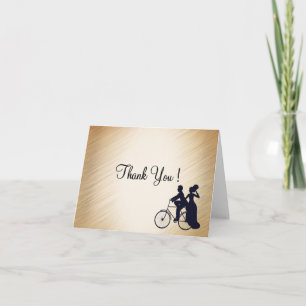 Lovely Bicycle Thank You Blank Inside Card