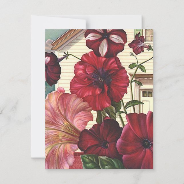 Lovely Blooming Flowers Garden Party Invitations (Front)